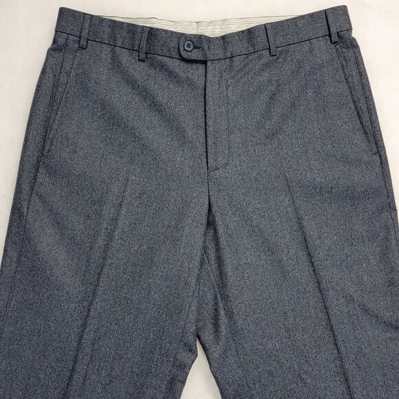 Zanella Todd Super 120s Vitale Barberis Wool Italy Size 36 Blue Dress Pants Mens - Picture 3 of 16